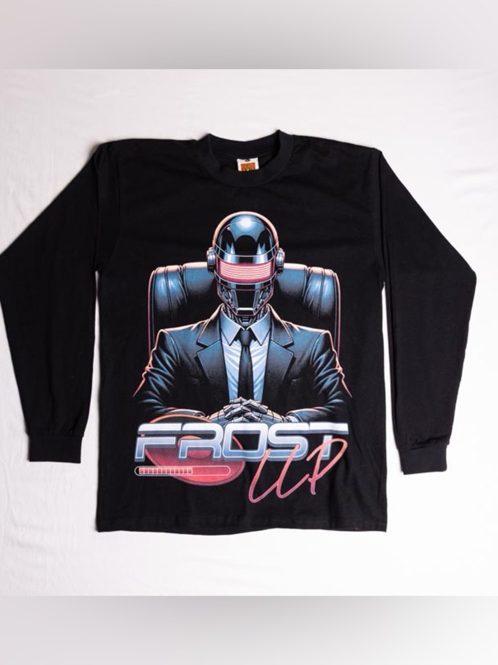FB County Heavy Hard Mens L Long Sleeve Black T Shirt Robot Cyberpunk Frost Up